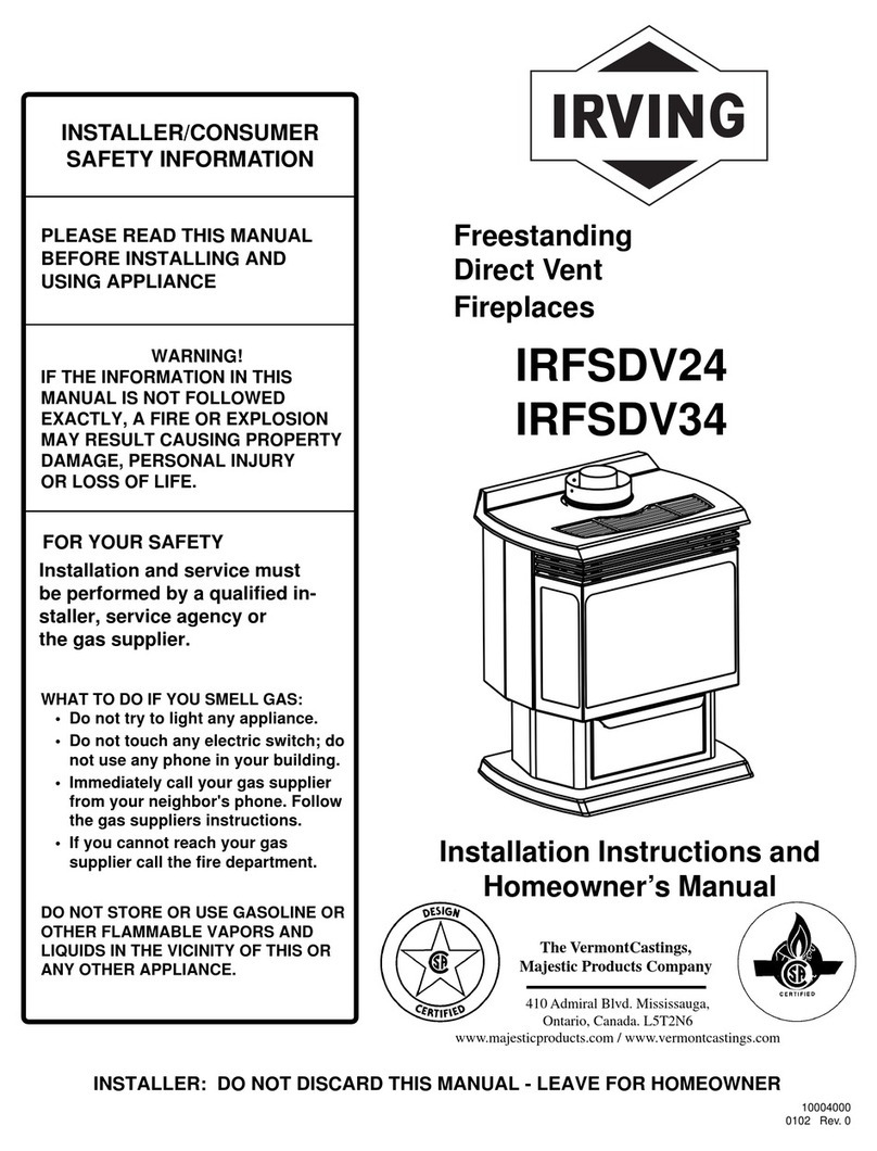 Irving IRFSDV24 Installation instructions and homeowner's manual