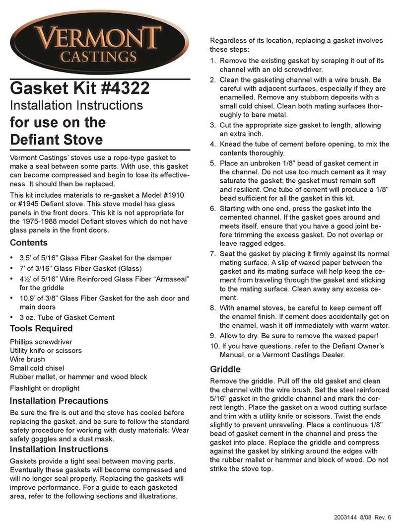 Vermont Castings 4322 installation instructions