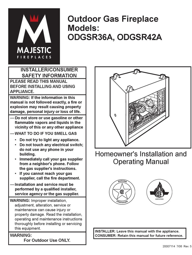 Majestic Al Fresco ODGSR36A Homeowner's installation and operating manual