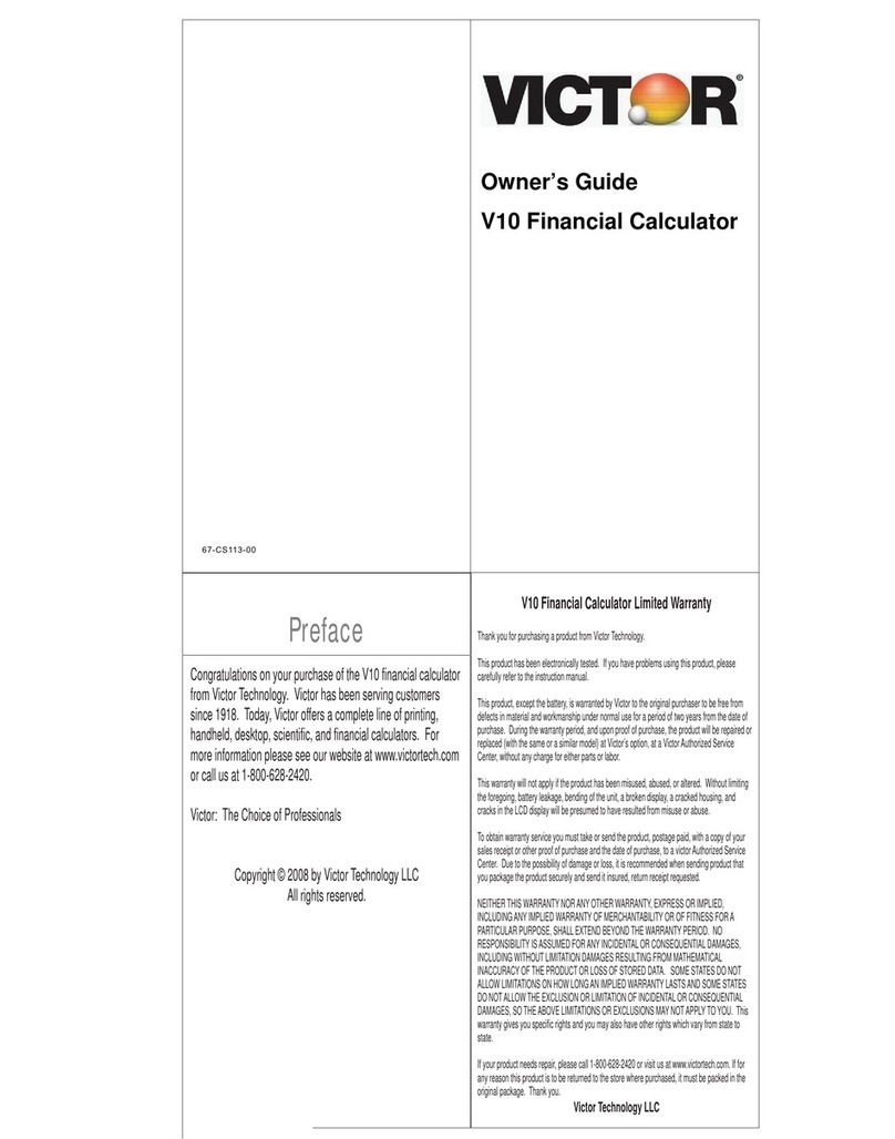 Victor V10 User manual