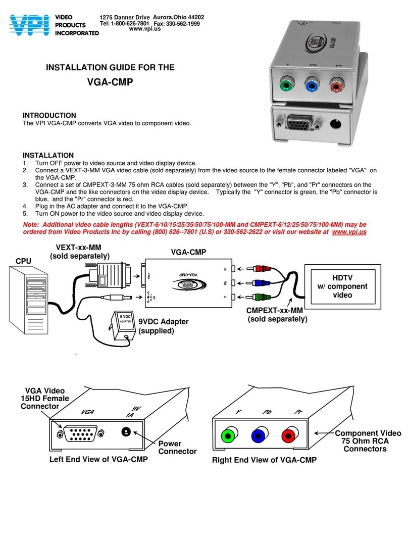 Video Products VGA-CMP installation guide