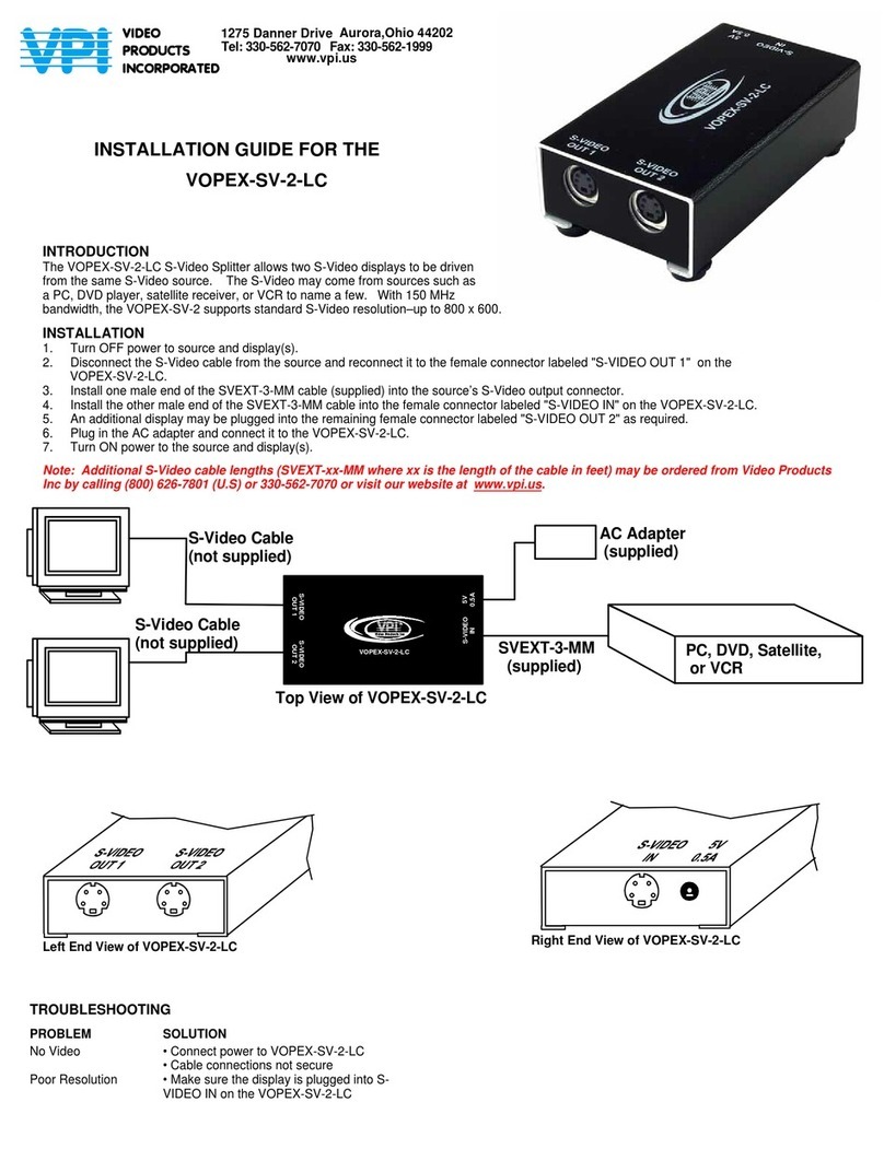 VPI VOPEX-SV-2-LC installation guide
