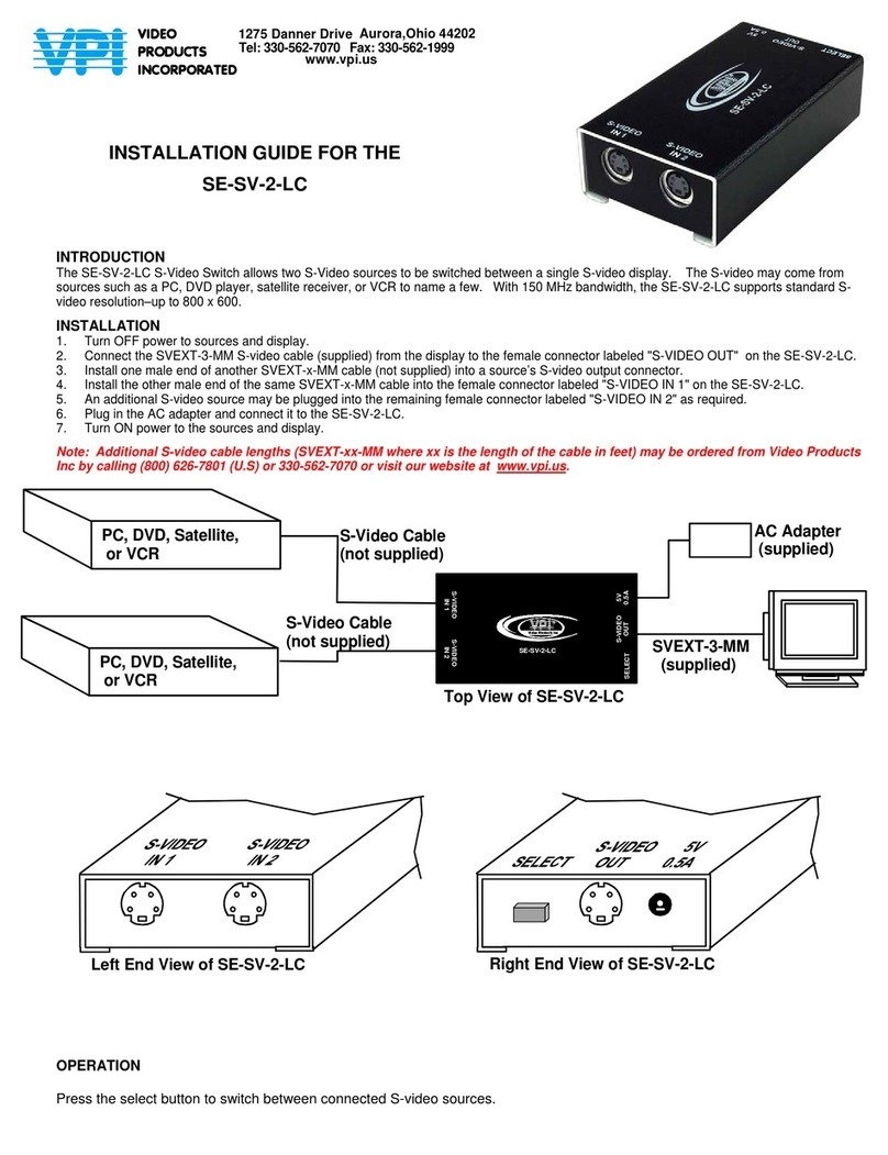 VPI SE-SV-2-LC User manual