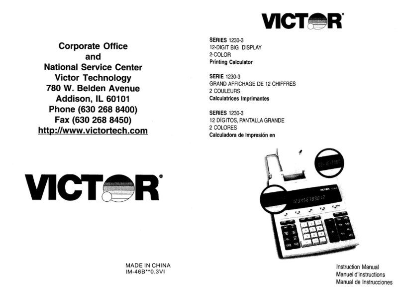 Victor 1230-3 Series User manual
