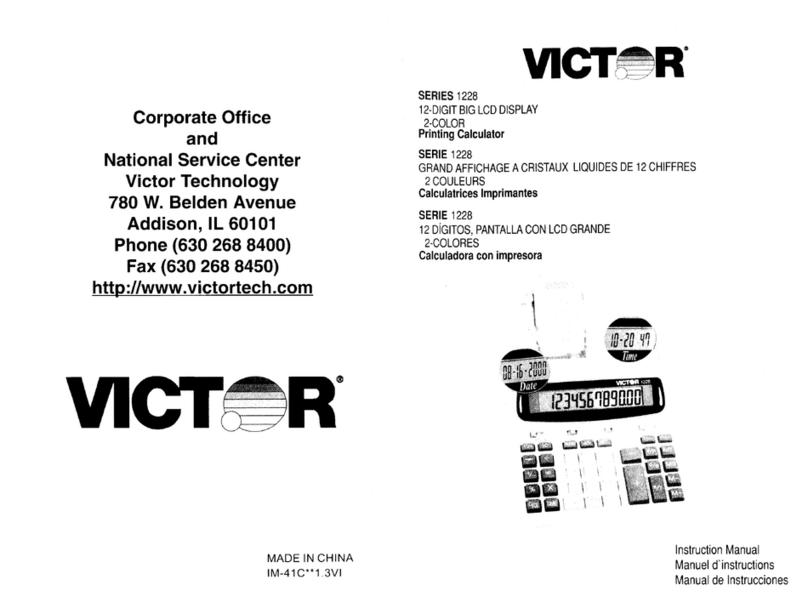 Victor 1228 Series instruction manual