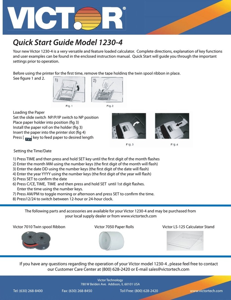 Victor 1230-4 Series User manual