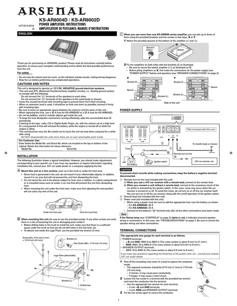 Arsenal KS-AR8004D KS-AR8002D User manual