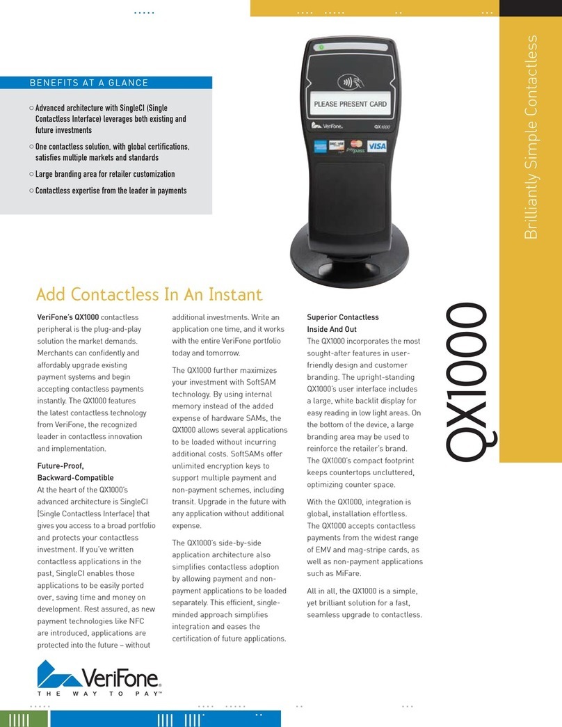 VeriFone QX1000 User manual