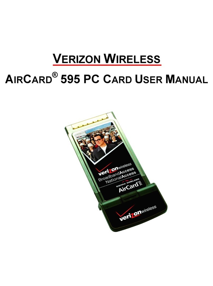 Verizon Wireless Aircard 595 user manual