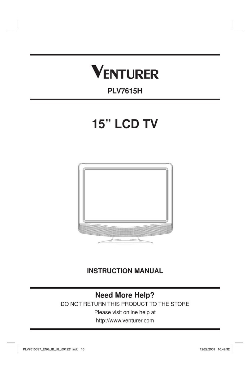 Venturer 15" LCD TV PLV7615H User manual