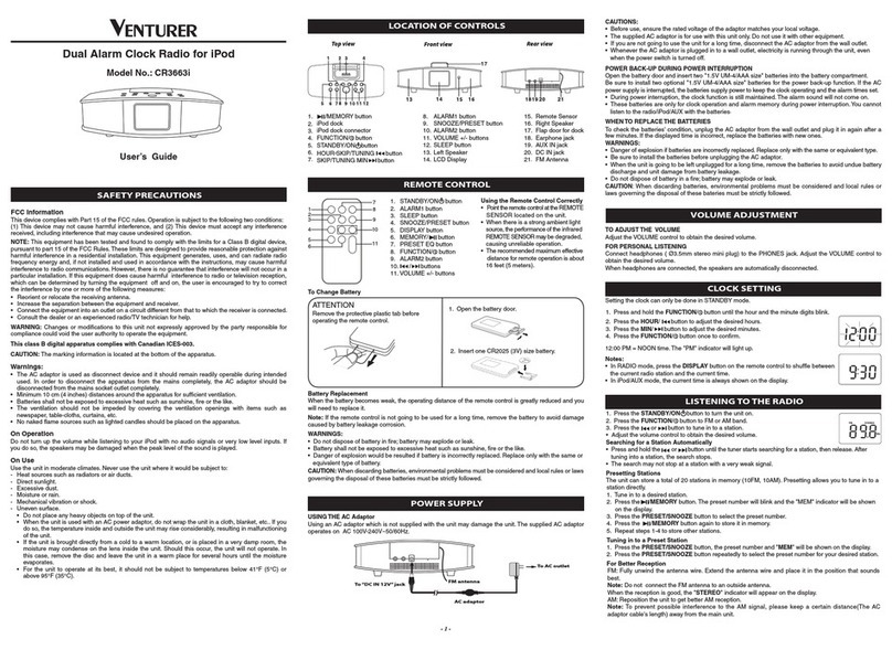 Venturer CR3663I user guide
