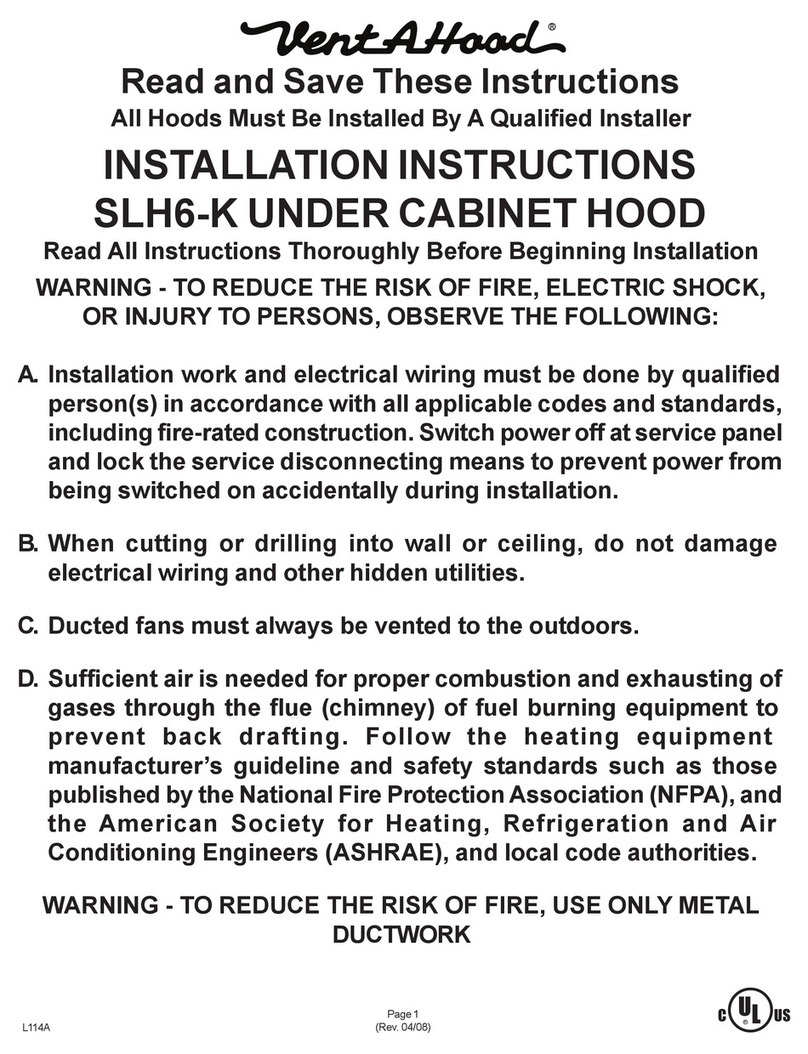 VentAHood SLH6-K installation instructions