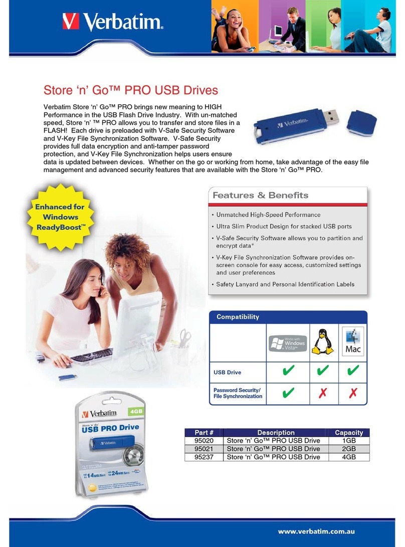 Verbatim Store 'n' Go Pro User manual
