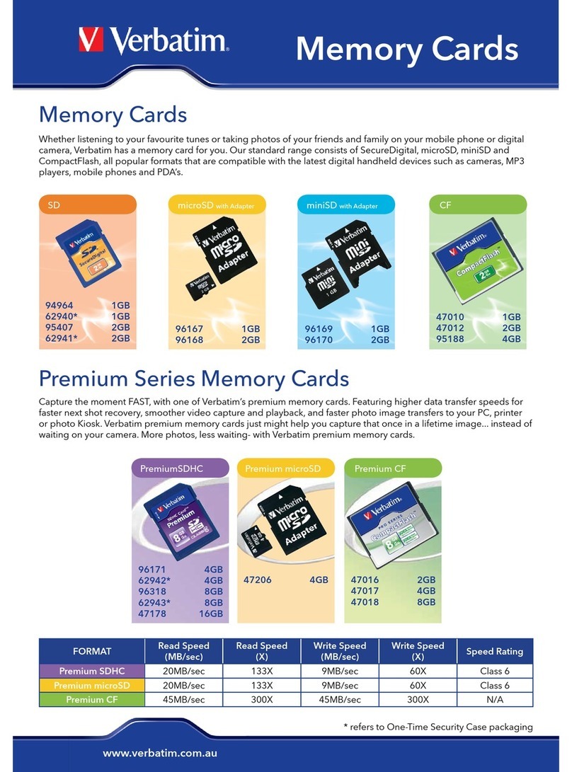 Verbatim 95407 datasheet