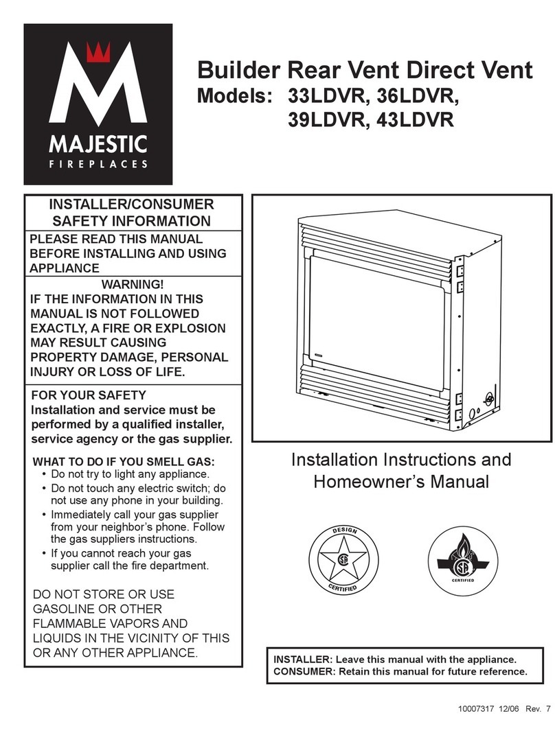 Majestic fireplaces 33LDVR Assembly instructions Majestic fireplaces 33LDVR Assembly instructions