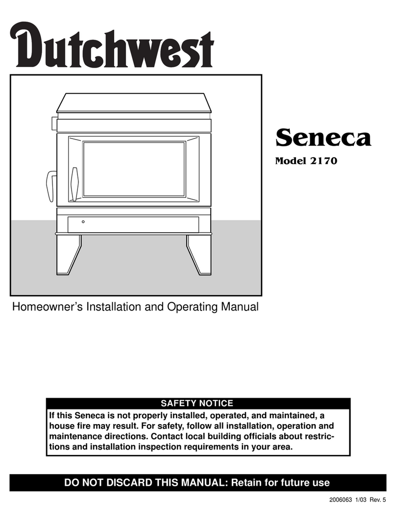 DutchWest Seneca 2170 Homeowner's installation and operating manual