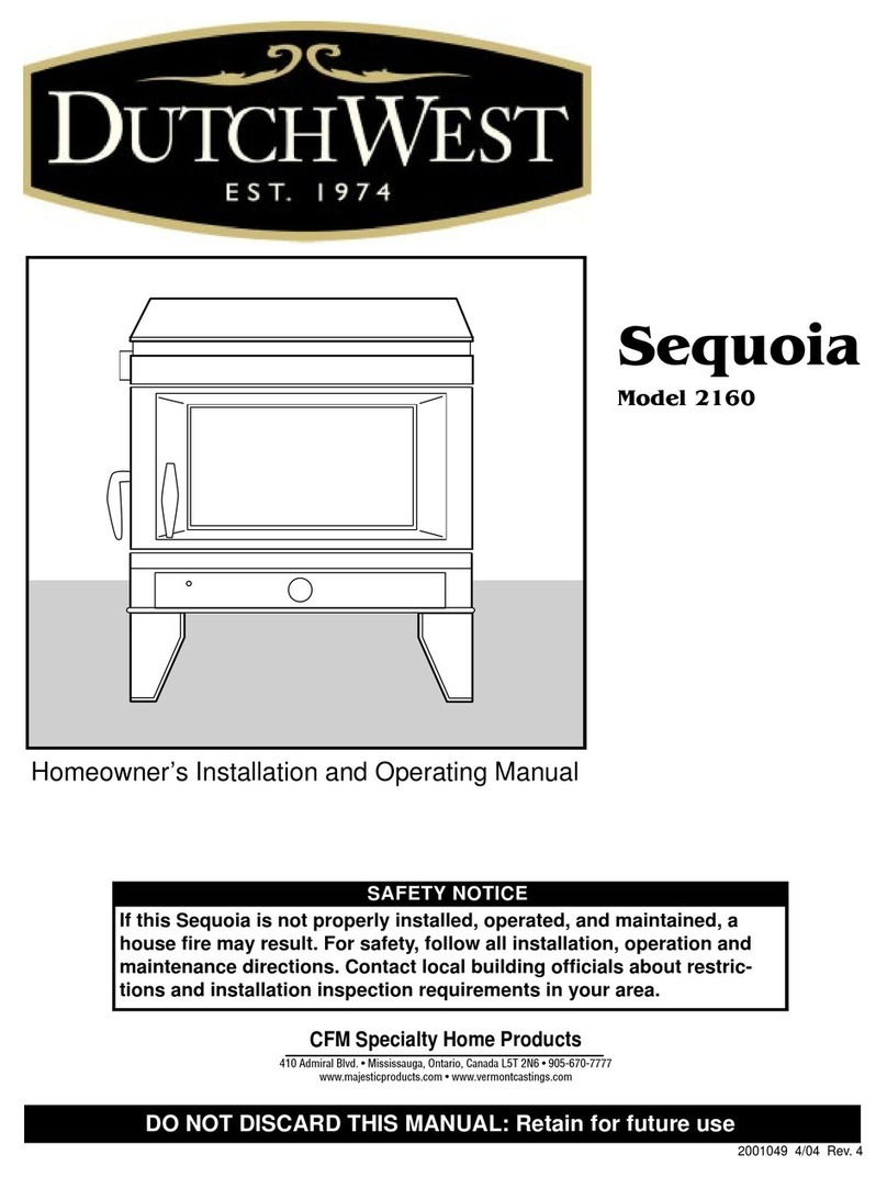 DutchWest Sequoia 2160 Installation and operating manual
