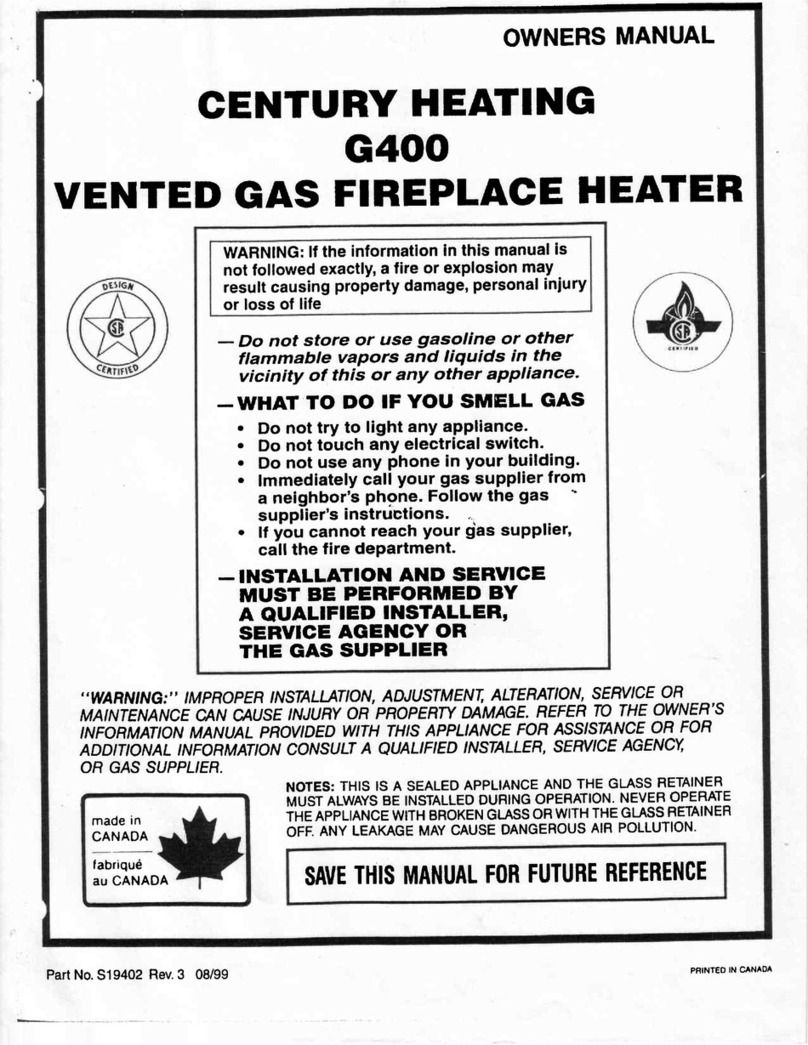 Century Heating G400 User manual