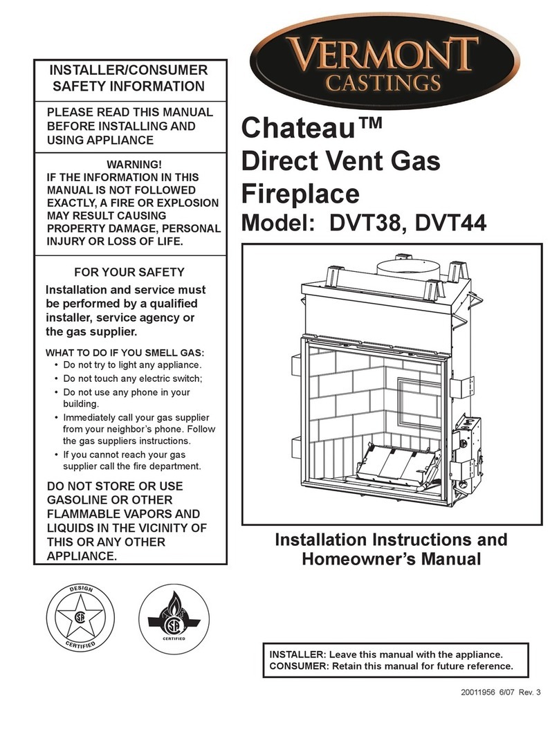 Vermont Castings Chateau DVT44 Assembly instructions