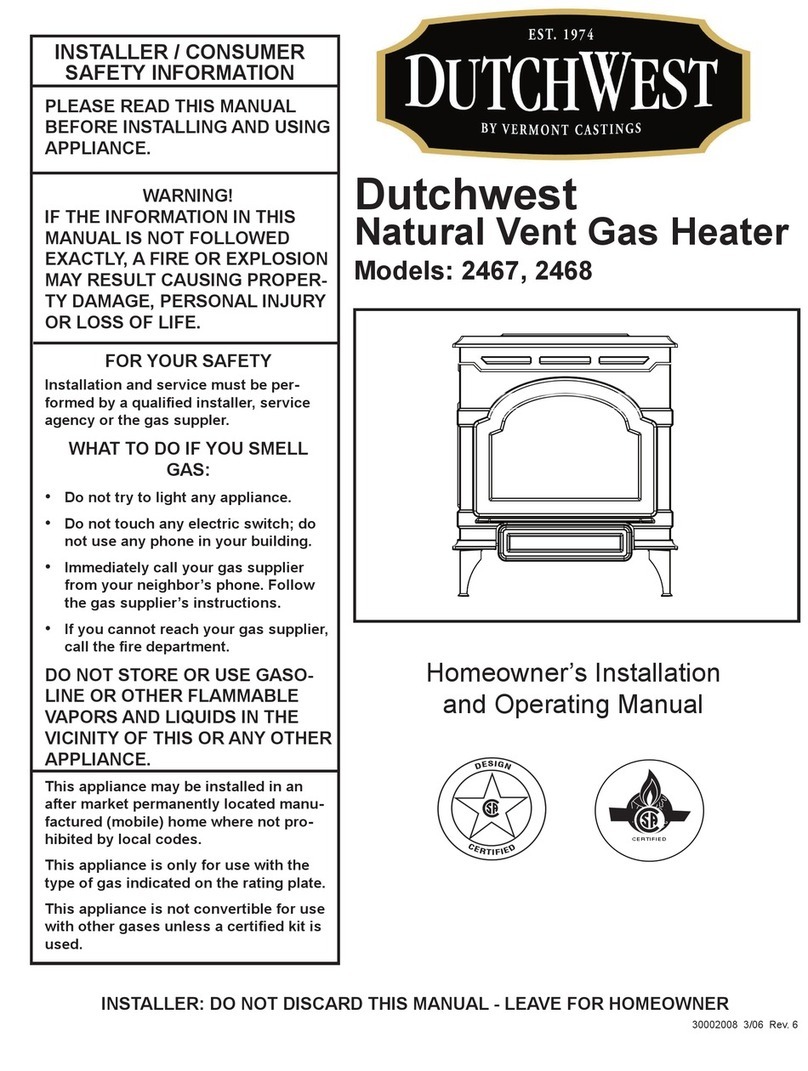 Vermont Castings Dutchwest 2467 User manual