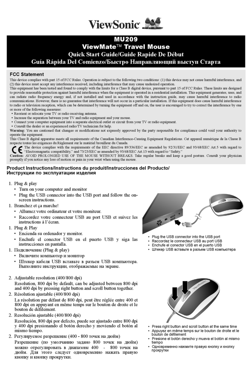 ViewSonic ViewMate MU209 quick start guide
