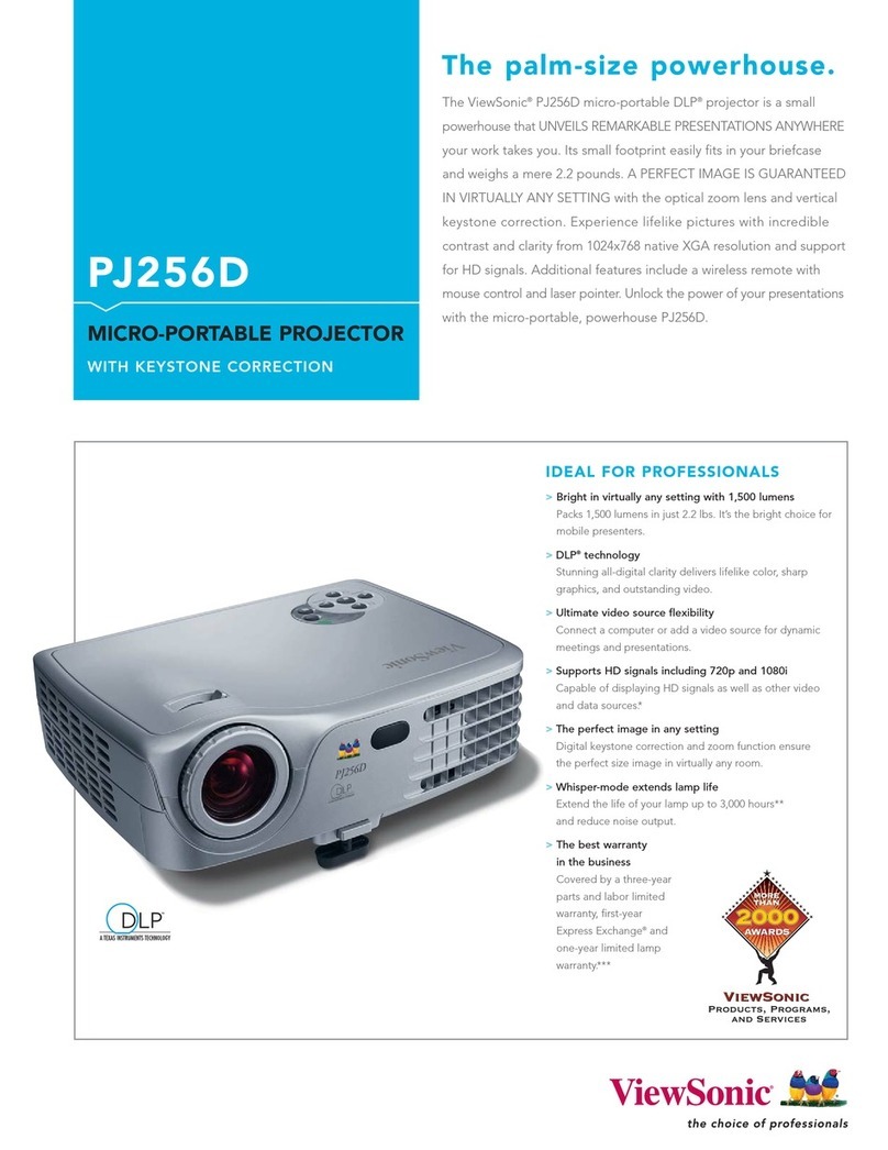 ViewSonic PJ256D - XGA DLP Projector Specifications ViewSonic PJ256D - XGA DLP Projector Specifications