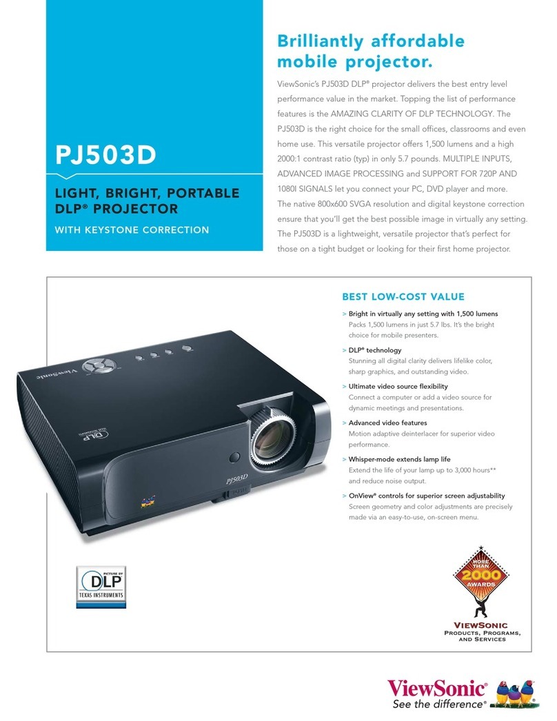 ViewSonic PJ503D - DLP Projector Specification sheet