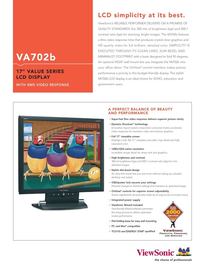 ViewSonic VA702B - 17" LCD Monitor User manual