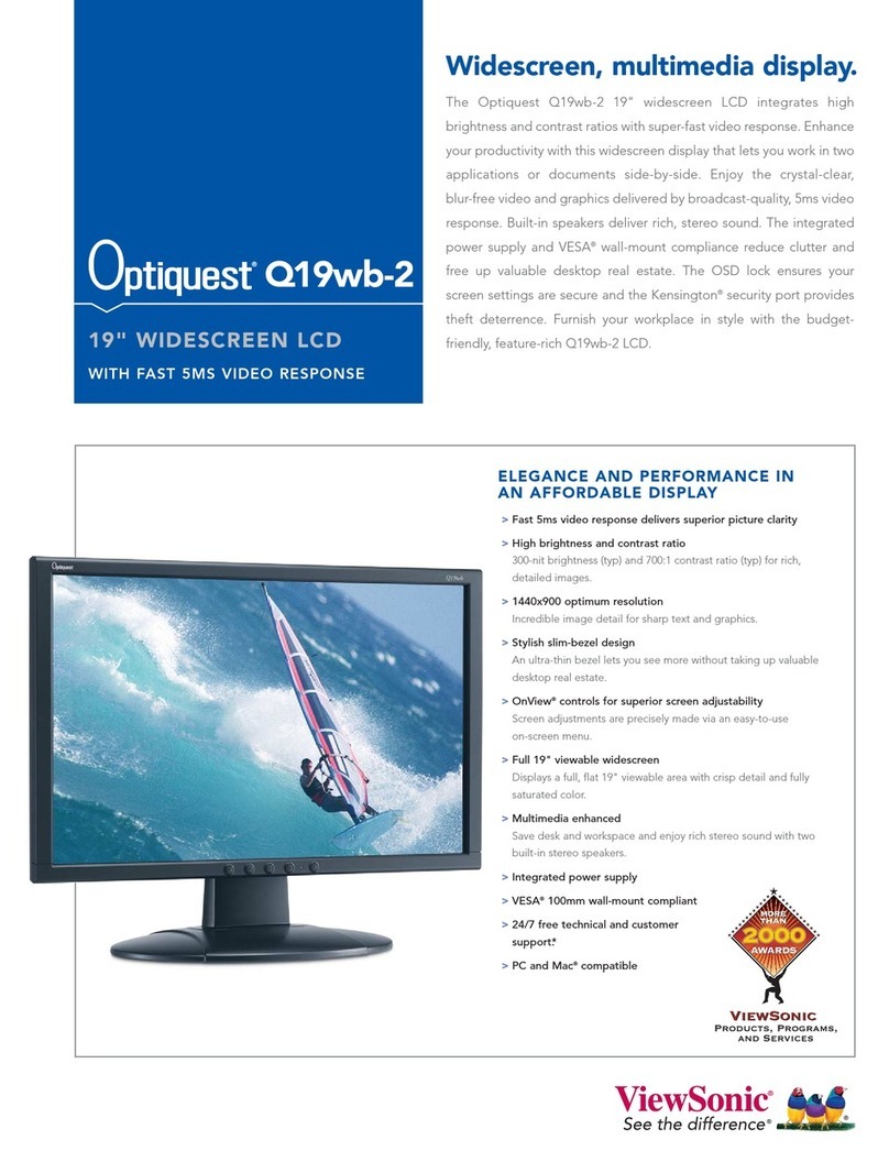 ViewSonic Optiquest Q19WB-2 Specifications