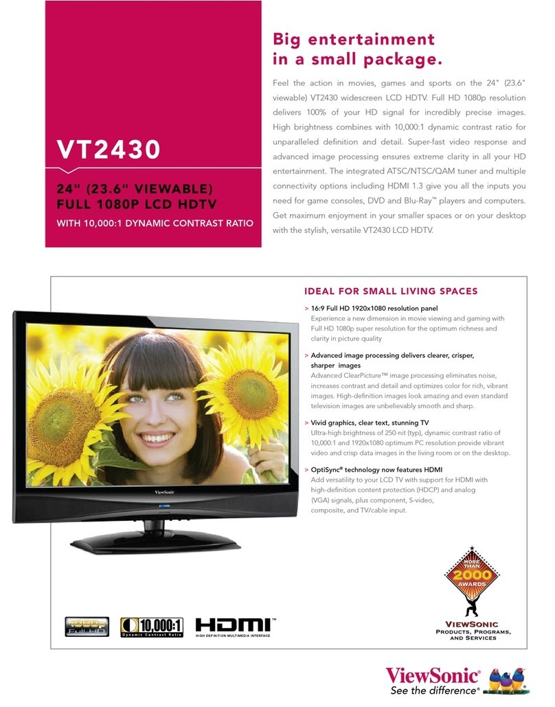 ViewSonic VT2430 - 24" LCD TV User manual