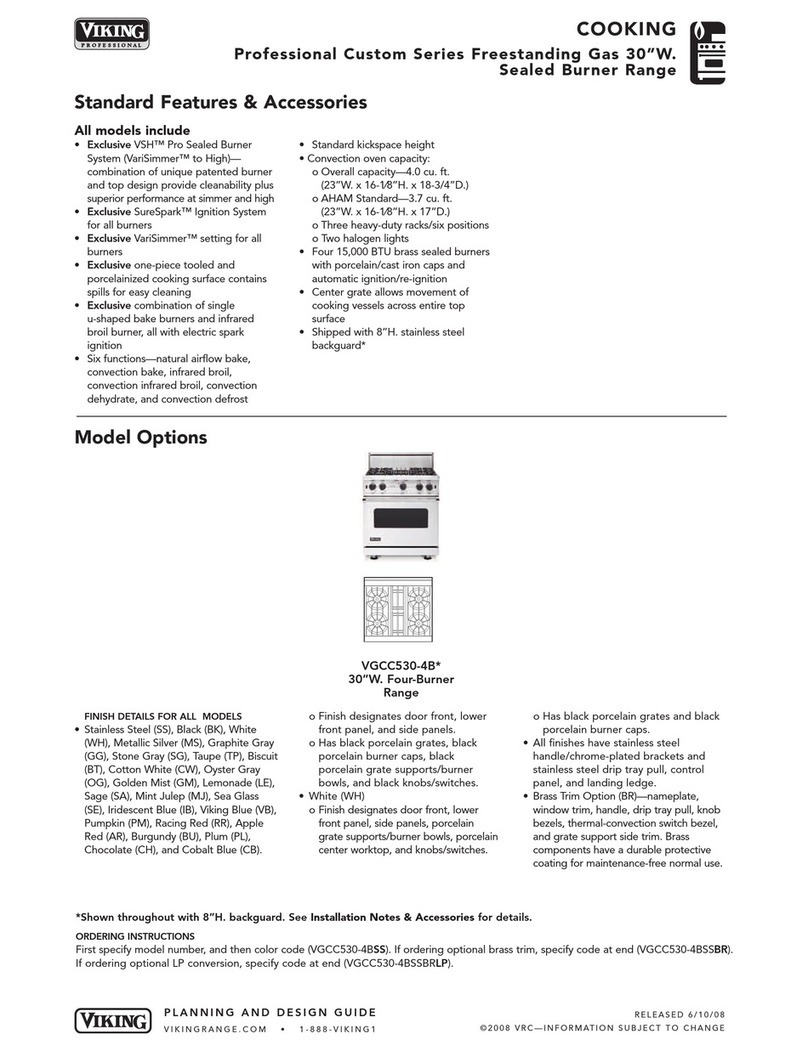 Viking Professional Custom VGCC530-4B User manual