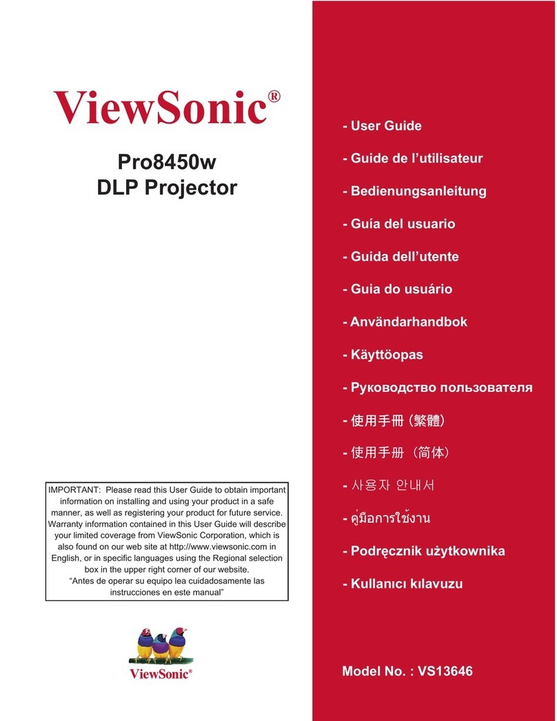 ViewSonic PRO8450W VS13646 User manual