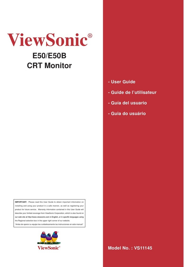 ViewSonic E50 - 15" CRT Display User manual