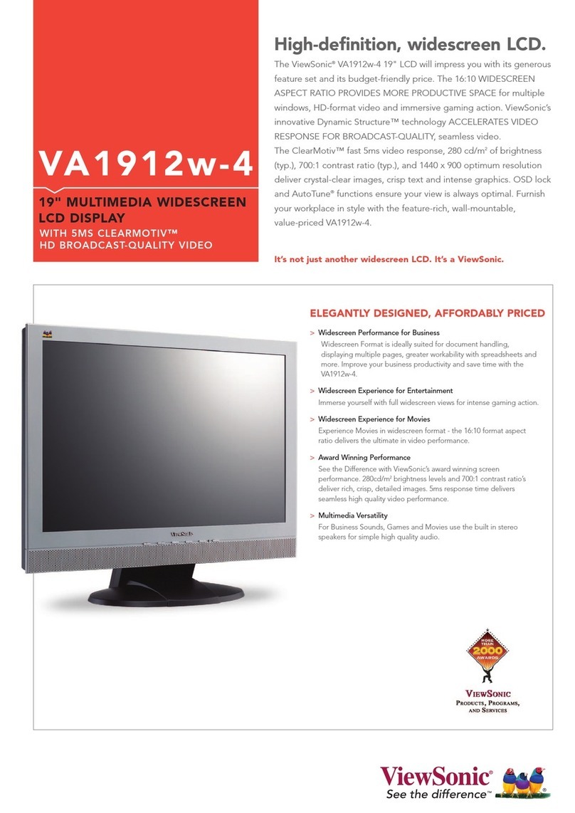 ViewSonic VA1912W-4 User manual