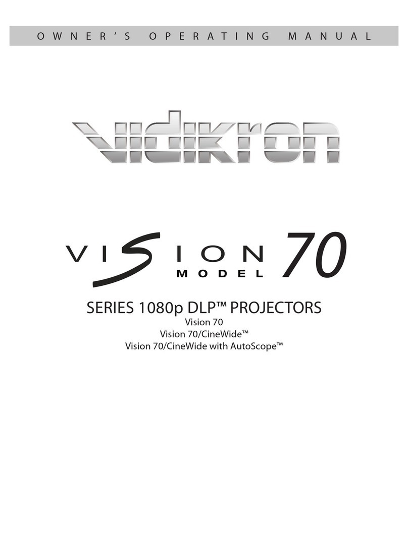Vidikron vision70 Owner's operating manual