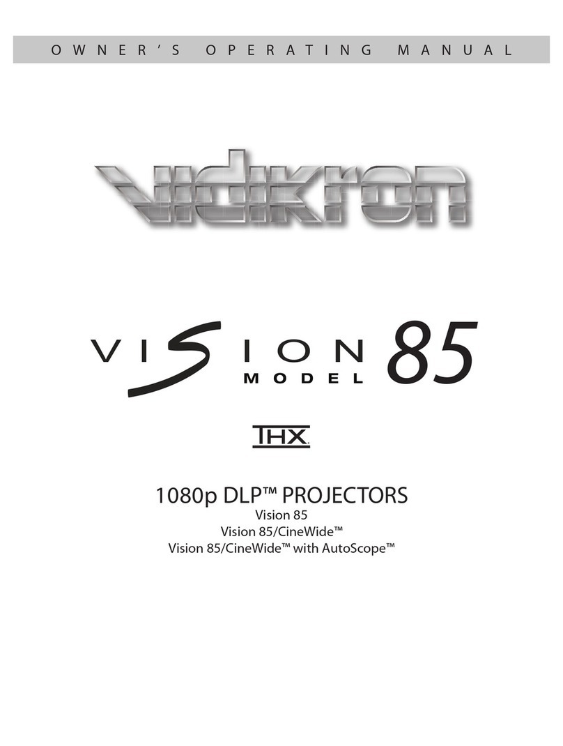 Vidikron 85 Owner's operating manual