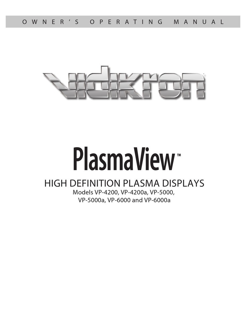 Vidikron PlasmaView VP-4200 Owner's operating manual