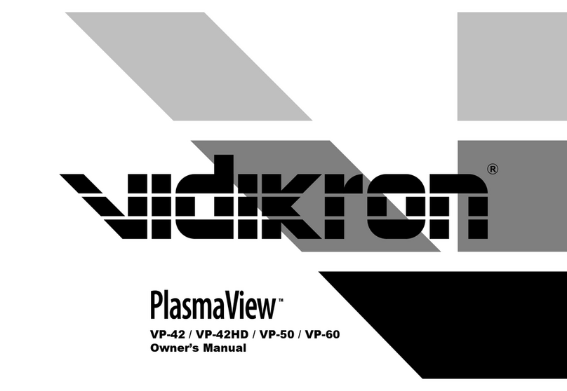 Vidikron PlasmaView VP-42 User manual Vidikron PlasmaView VP-42 User manual