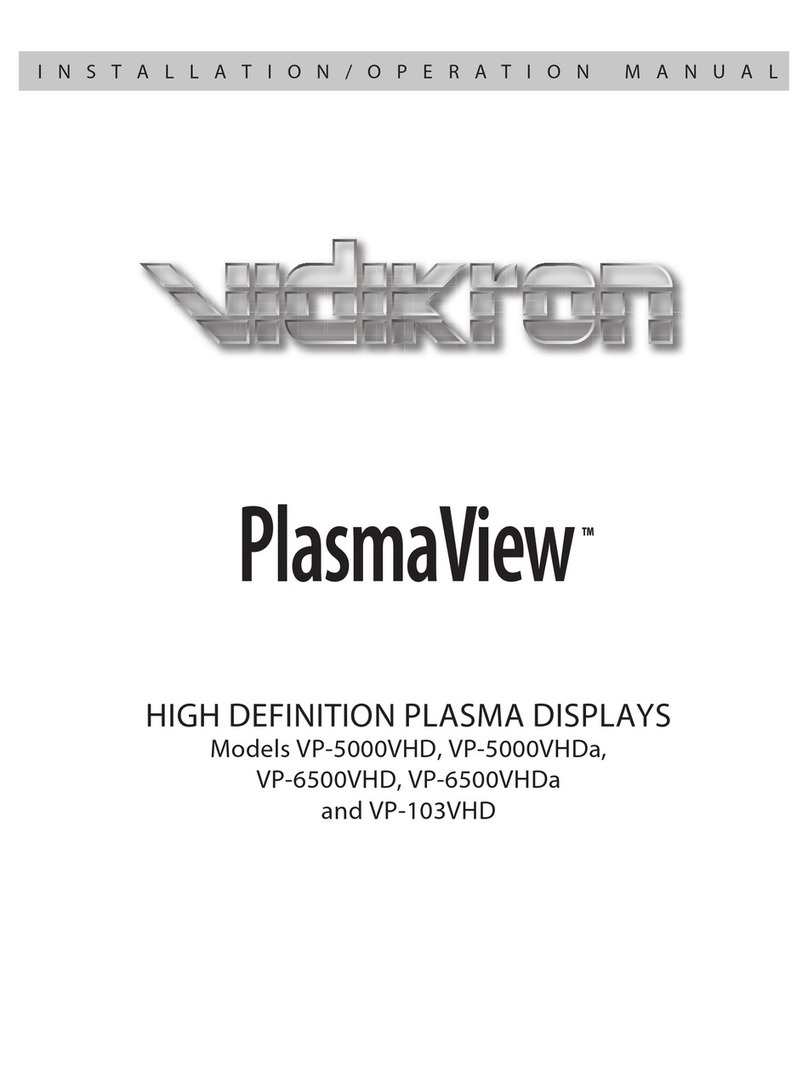 Vidikron PlasmaView VP-6500VHD User manual Vidikron PlasmaView VP-6500VHD User manual