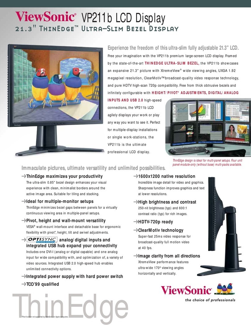 ViewSonic VP211B - 21.3" LCD Monitor User manual