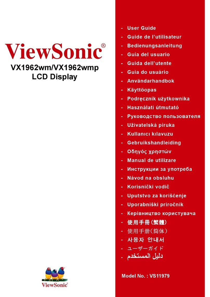 ViewSonic VX1962wm - 19" LCD Monitor Quick start guide