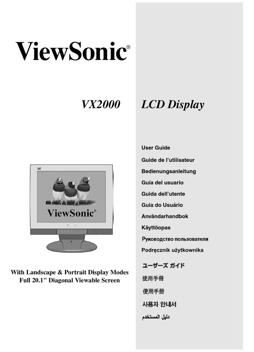 ViewSonic VX2000 - 20.1" LCD Monitor User manual
