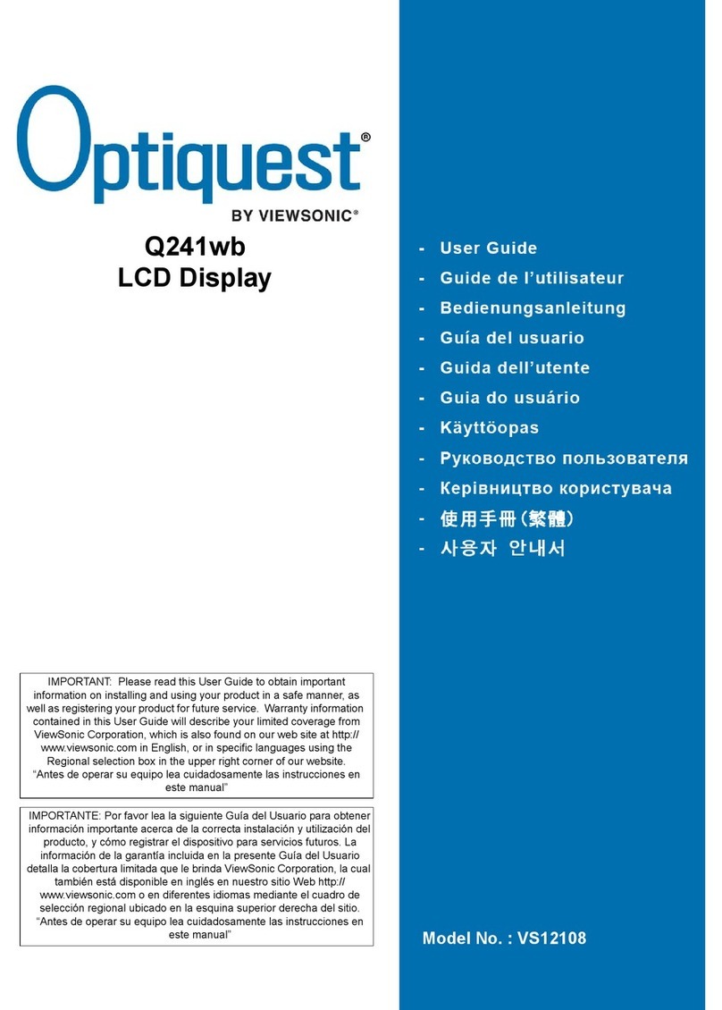 ViewSonic Optiquest VS12108 Quick start guide