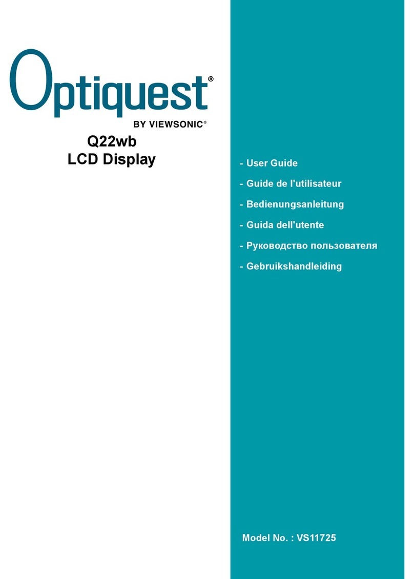 ViewSonic Optiquest VS11725 Quick start guide ViewSonic Optiquest VS11725 Quick start guide