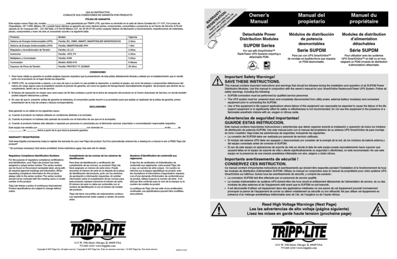 Tripp Lite SmartOnline B020-016 6 owner's manual