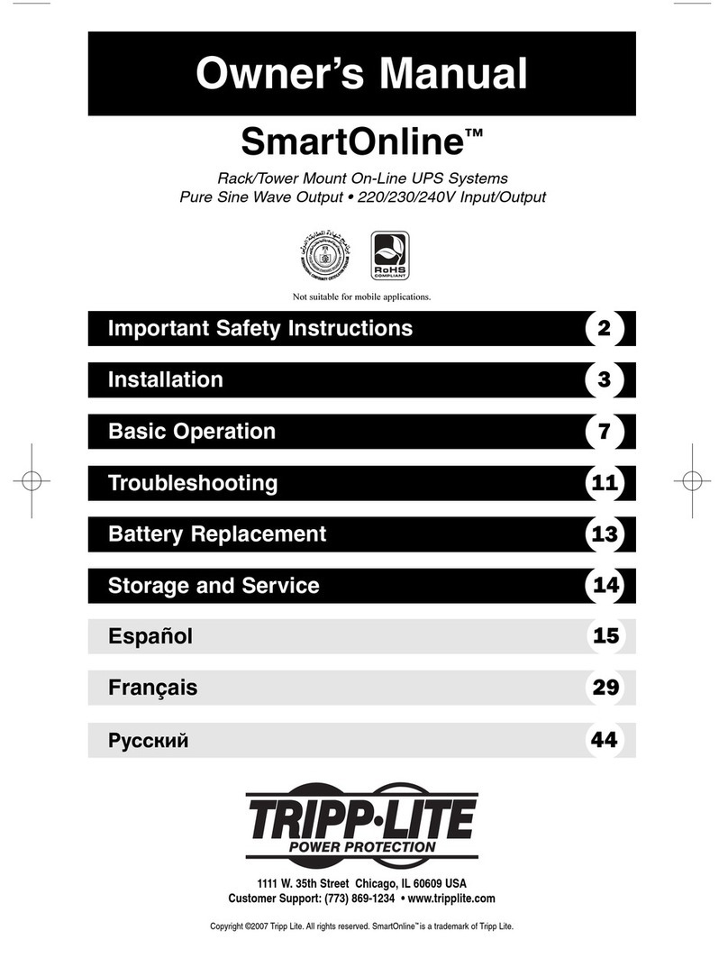 Tripp Lite SmartOnline 200703028 User manual