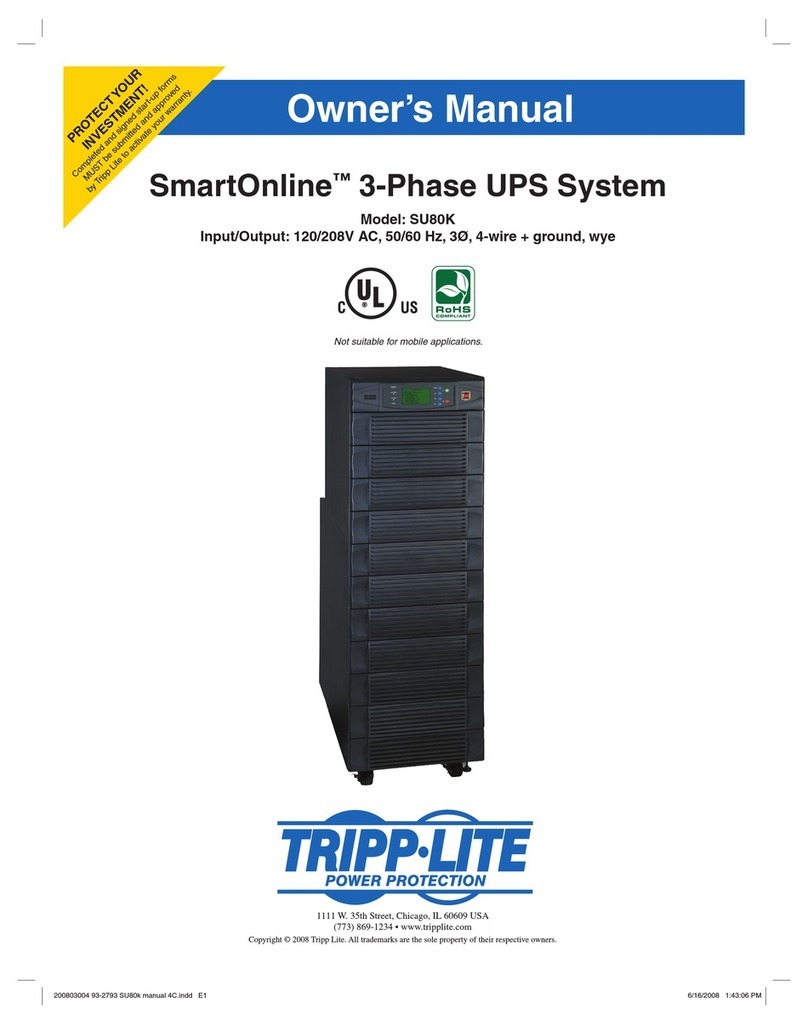 Tripp Lite SmartOnline SU80K User manual
