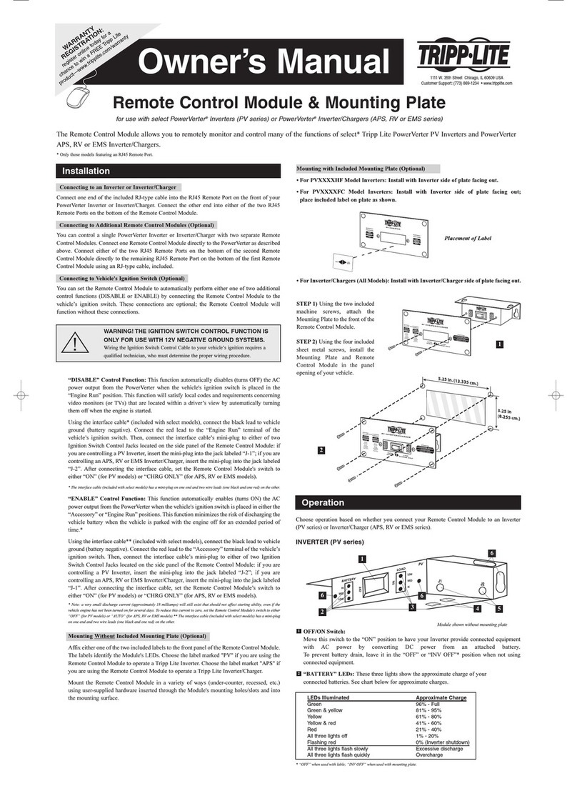 Tripp Lite PVXXXXFC owner's manual