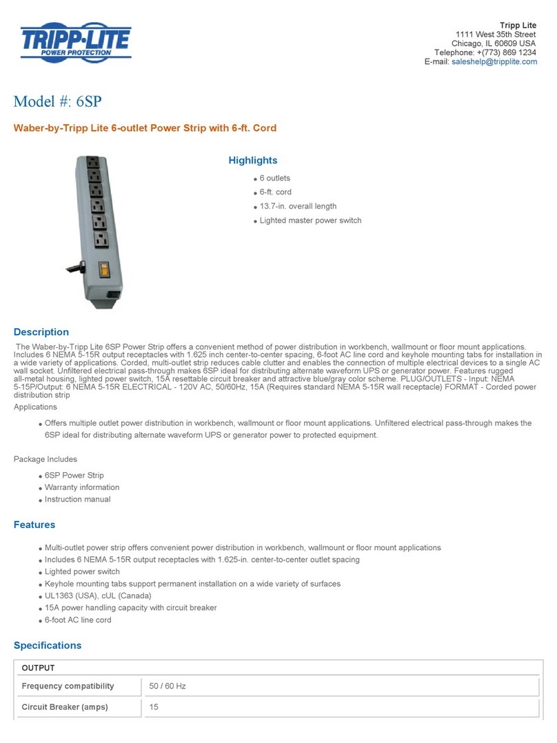 Tripp Lite 6SP User manual Tripp Lite 6SP User manual