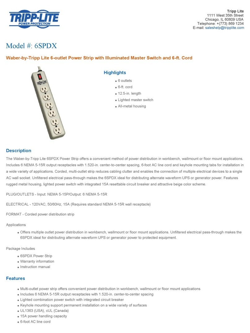 Tripp Lite 6SPDX User manual